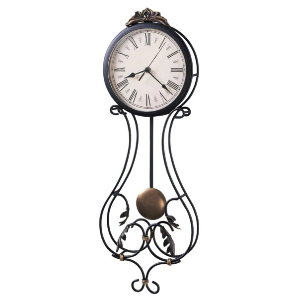 Antique Gold Leaf Pendulum Wall Clock