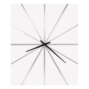 Gloss White Radial Square Wall Clock alternate product view 1