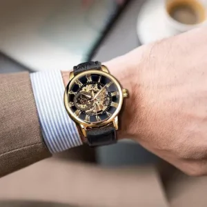 Vintage Skeleton Hand-Wound Mechanical Watch