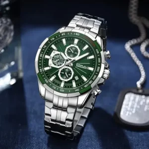 Black Stainless Steel Quartz Chronograph Watch