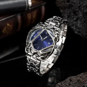 Retro-Futuristic Openwork Quartz Watch