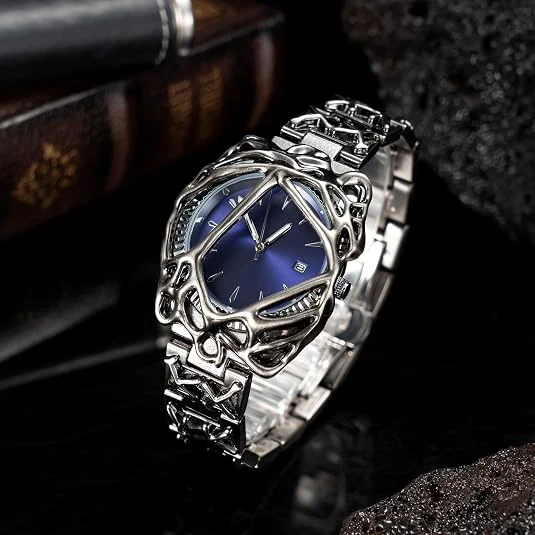 Retro-Futuristic Openwork Quartz Watch