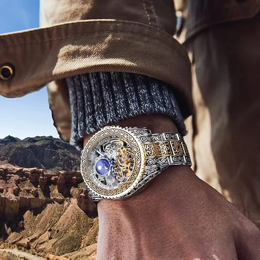 Vintage Skeleton Automatic Mechanical Watch