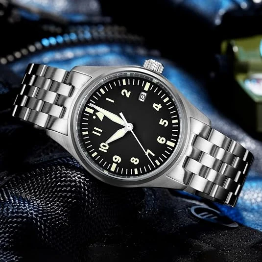 Automatic Mechanical Watch with Stainless Steel Bracelet