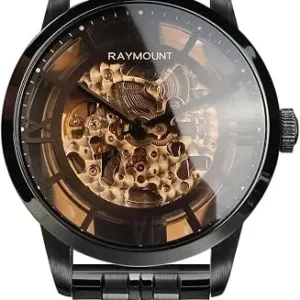 Gold-Tone Skeleton Mechanical Watch